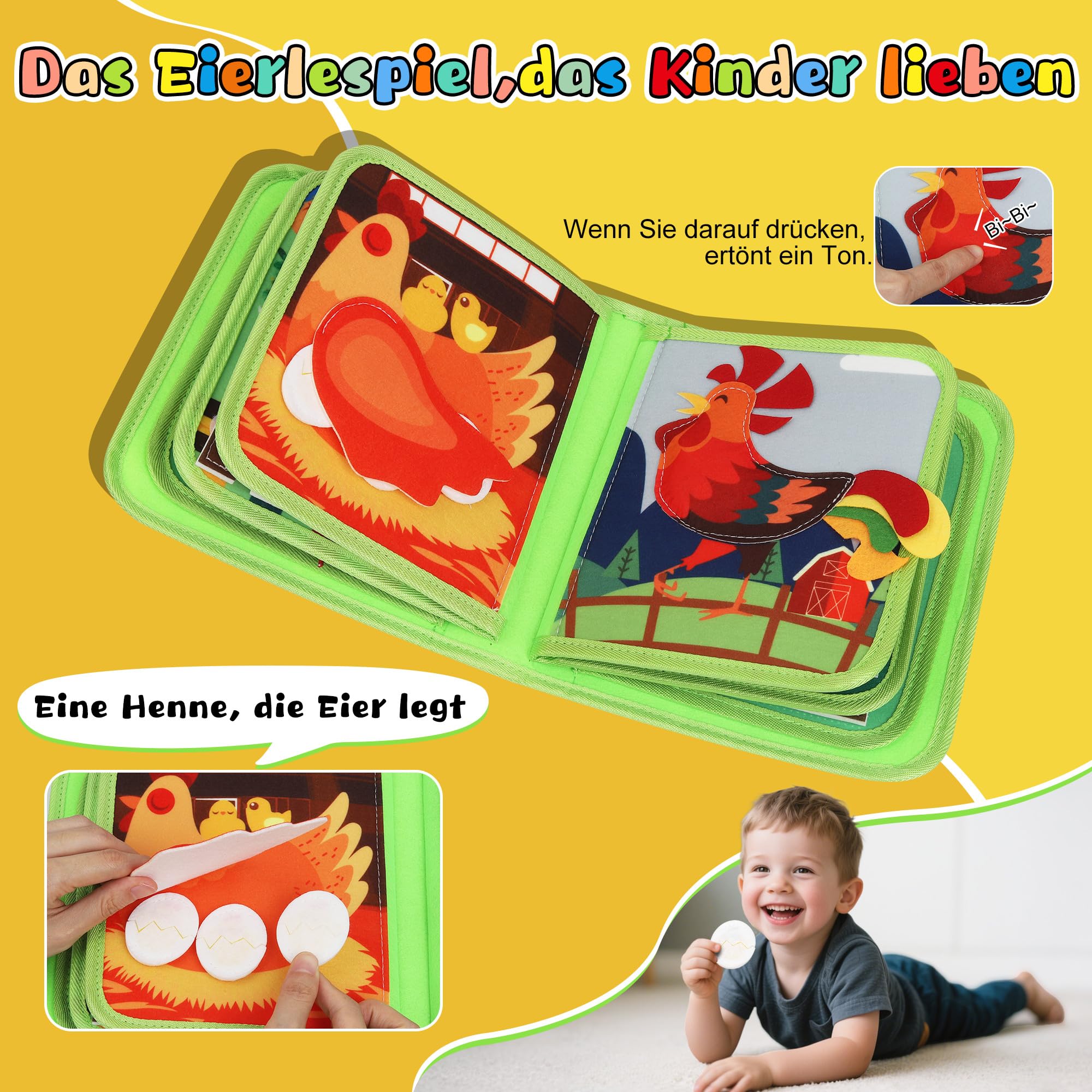 Activities Busy Book for Toddlers Farm Busy Board Montessori Toys for3+ Year Kids Boys Girls - Image 4