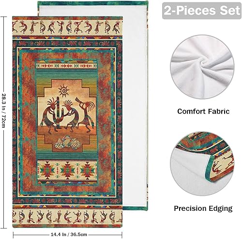 Miniatura 9 de Juego de 2 toallas de mano de baño con diseño de ancla azul marino con diseño de anclajes blancos, suaves y absorbentes, toallas de mano decorativas