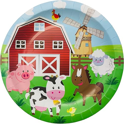 Platos desechables de 7 pulgadas, 50 platos de papel, platos de vajilla, platos de suministros para fiesta de cumpleaños, baby shower, boda, fiesta