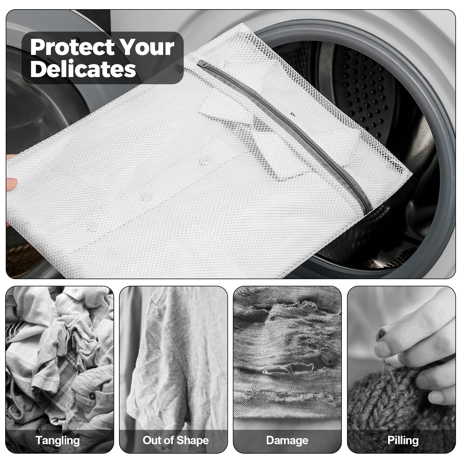 Sacs à Linge Filet à Linge Pour Machine à Laver, Sac à Linge Pour