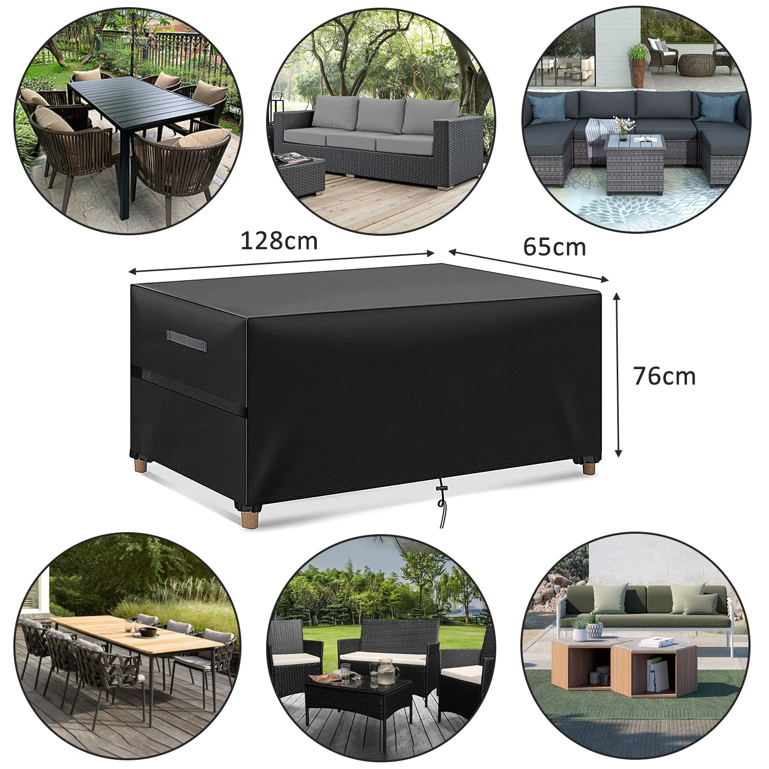 Housse De Protection D'extérieur Table De Jardin NATERIAL L.120 X H.60 Cm | Leroy Merlin
