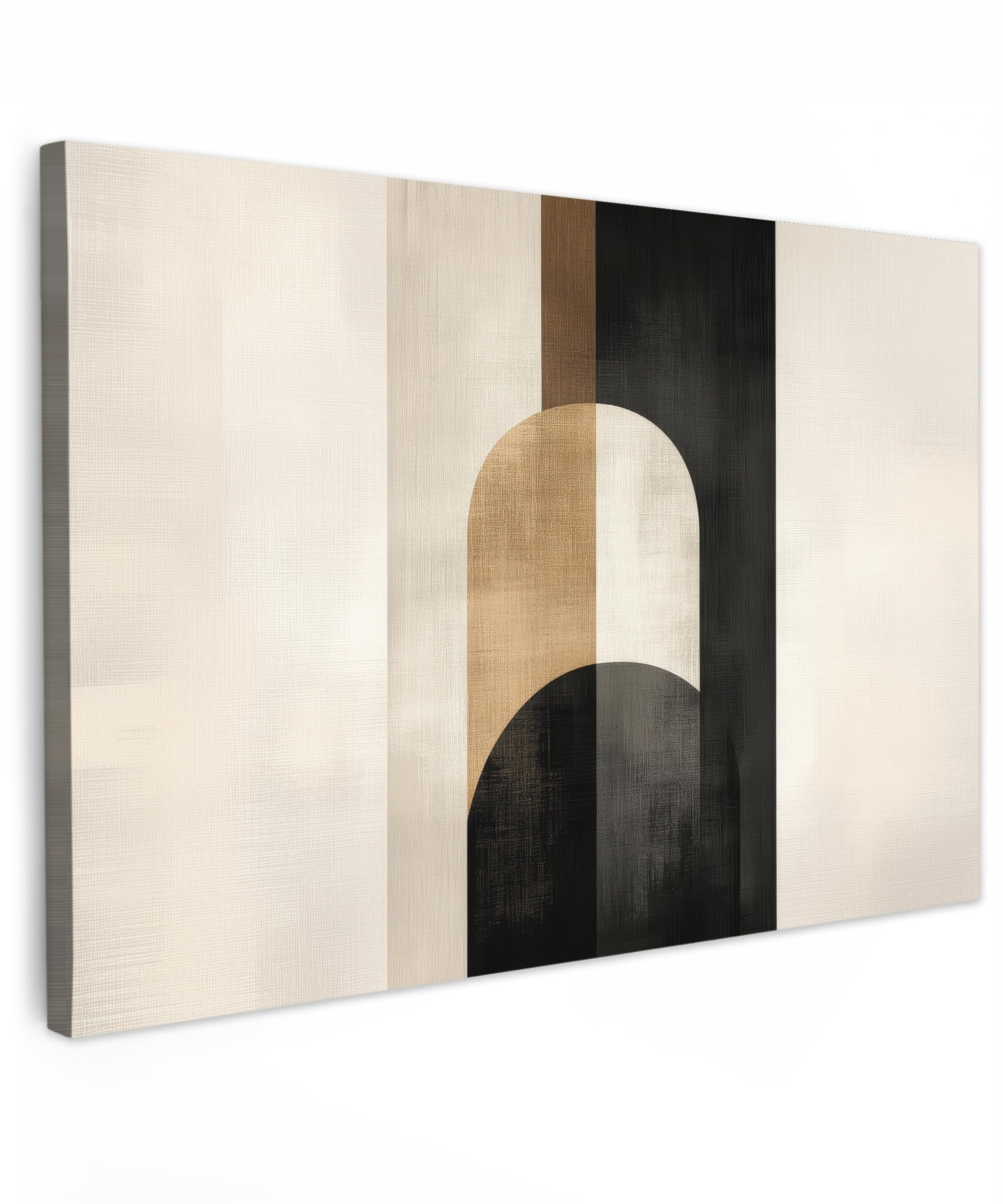 MuchoWow© Canvas Wall Art Work 47"x31" / 120x80 cm House Decoration for Living Room Home Decor Pictures Walls Geometric - Shapes - White