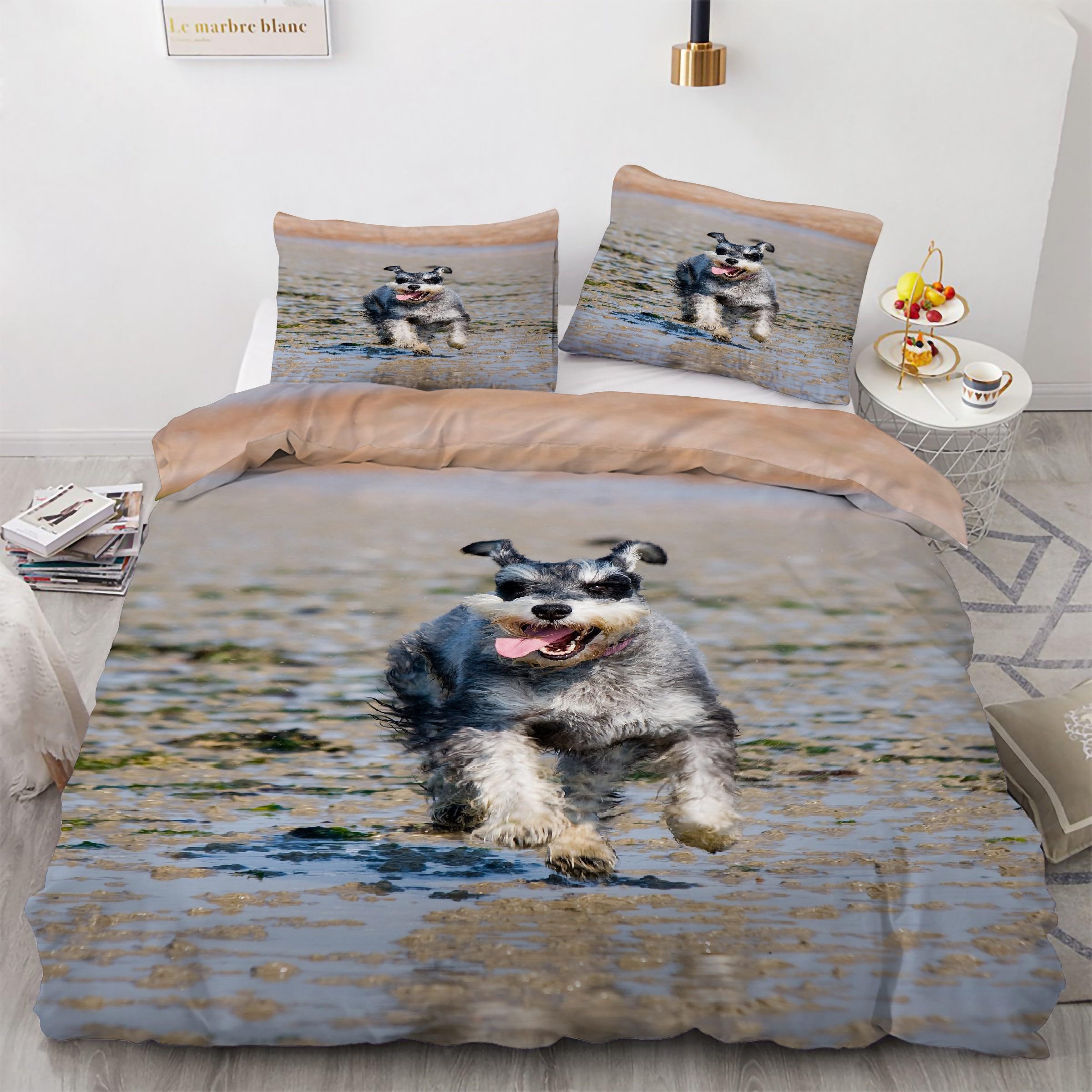 Housse de couette 200x200 anti-plis avec fermeture éclair