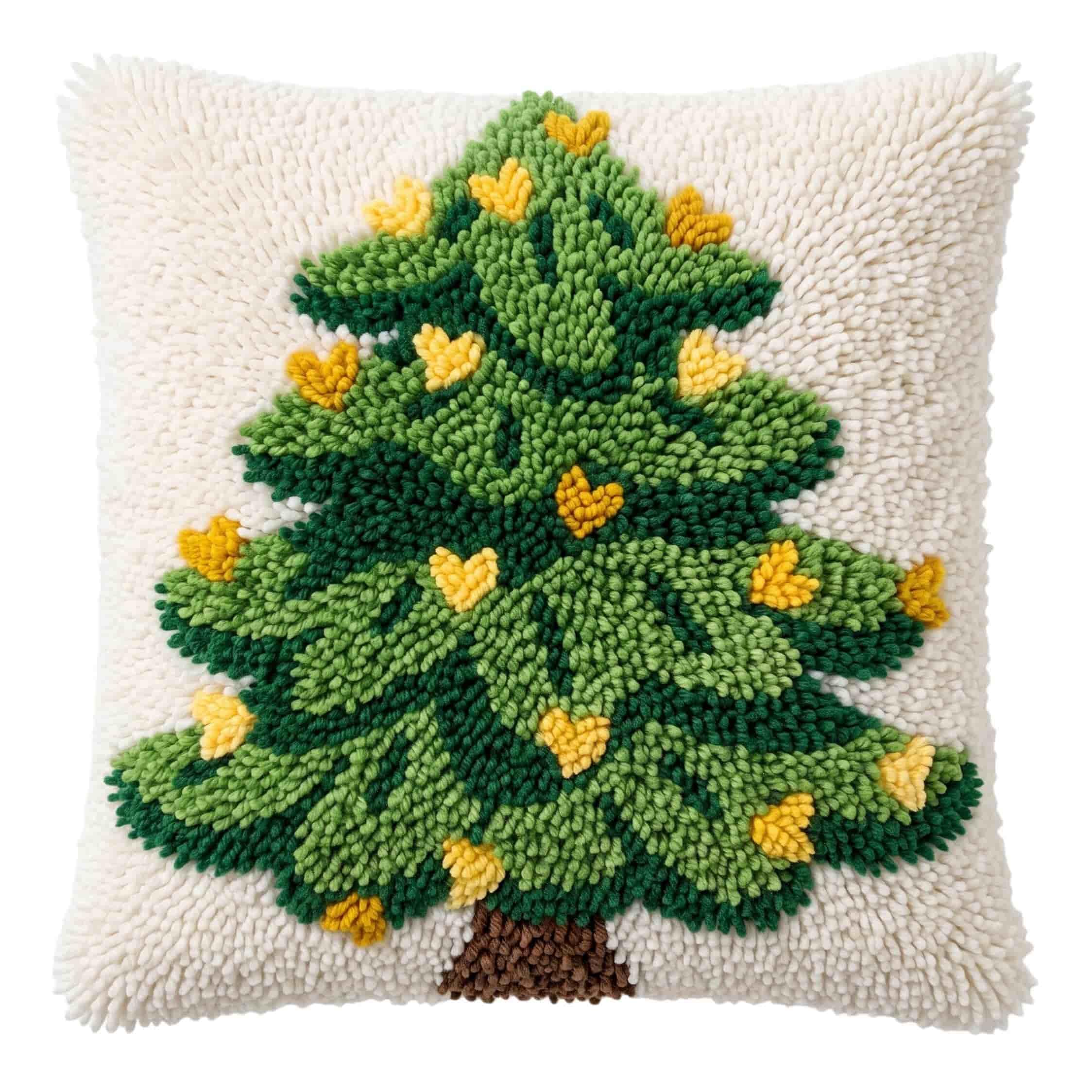 Axiangzik C Latch Hook Ushion Kit,Tree Diy Throw Pillow Over 43X43cm