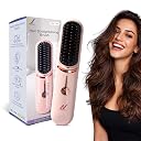 NexLev Cordless Hair Straightener | Ionic Keratin Bristles Hair Straightener Brush for Woman | Up to 200°C Heating | 60 Min Runtime | Type-C Rechargeable Portable Styling Comb for Frizz Control gallery image