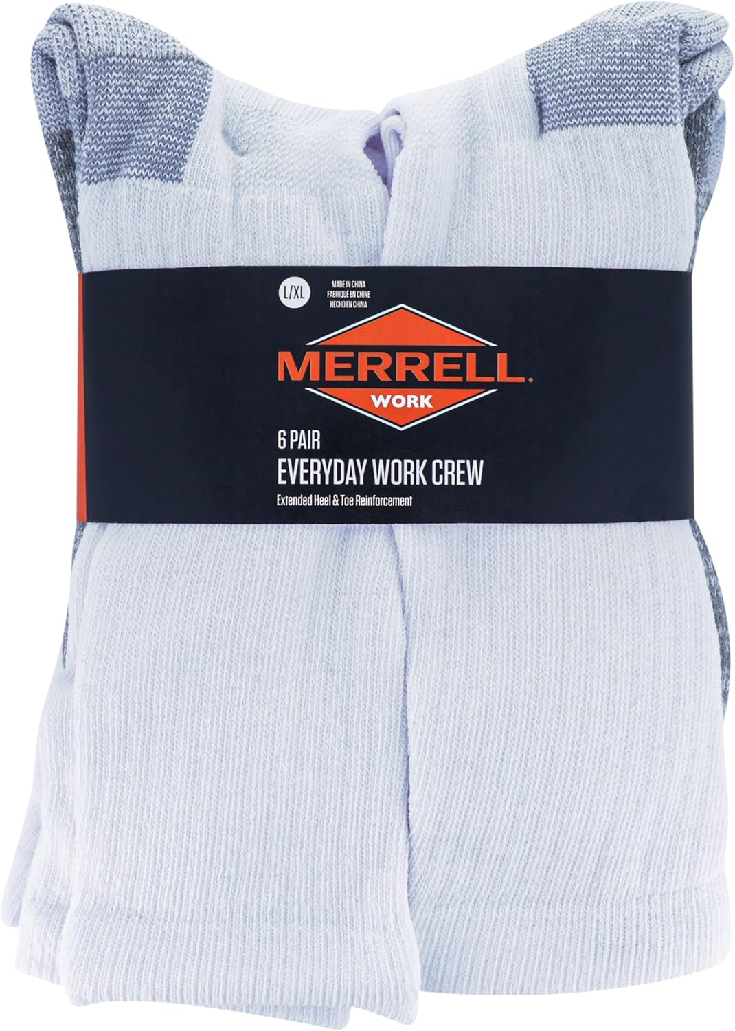 Merrell unisex-adult Men's and Women's Durable Everyday Work Crew Socks - 3 & 6 Pairs - Anti-odor Cotton - Image 2