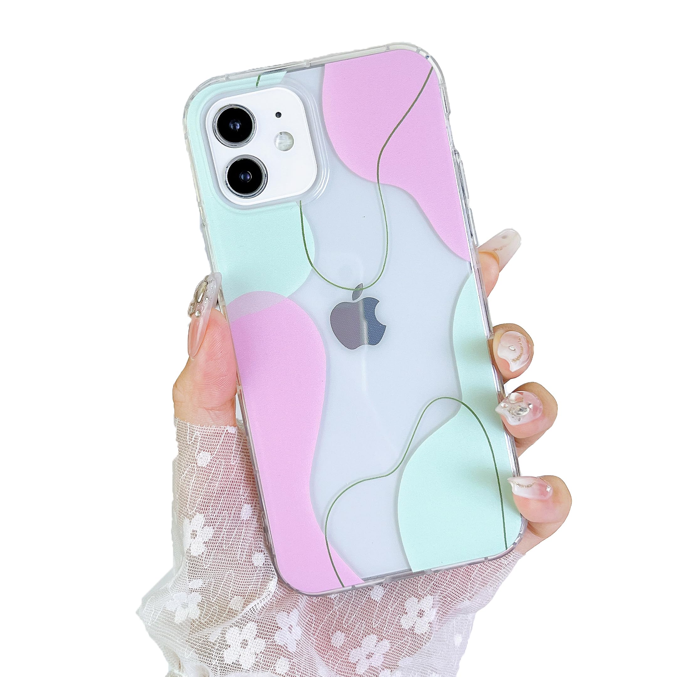 DEFBSC Compatible with iPhone 11 Case, Soft Shaped Art Design with Built-in Bumper Protective Phone Case, Cute Slim TPU Cover Designed for iPhone 11