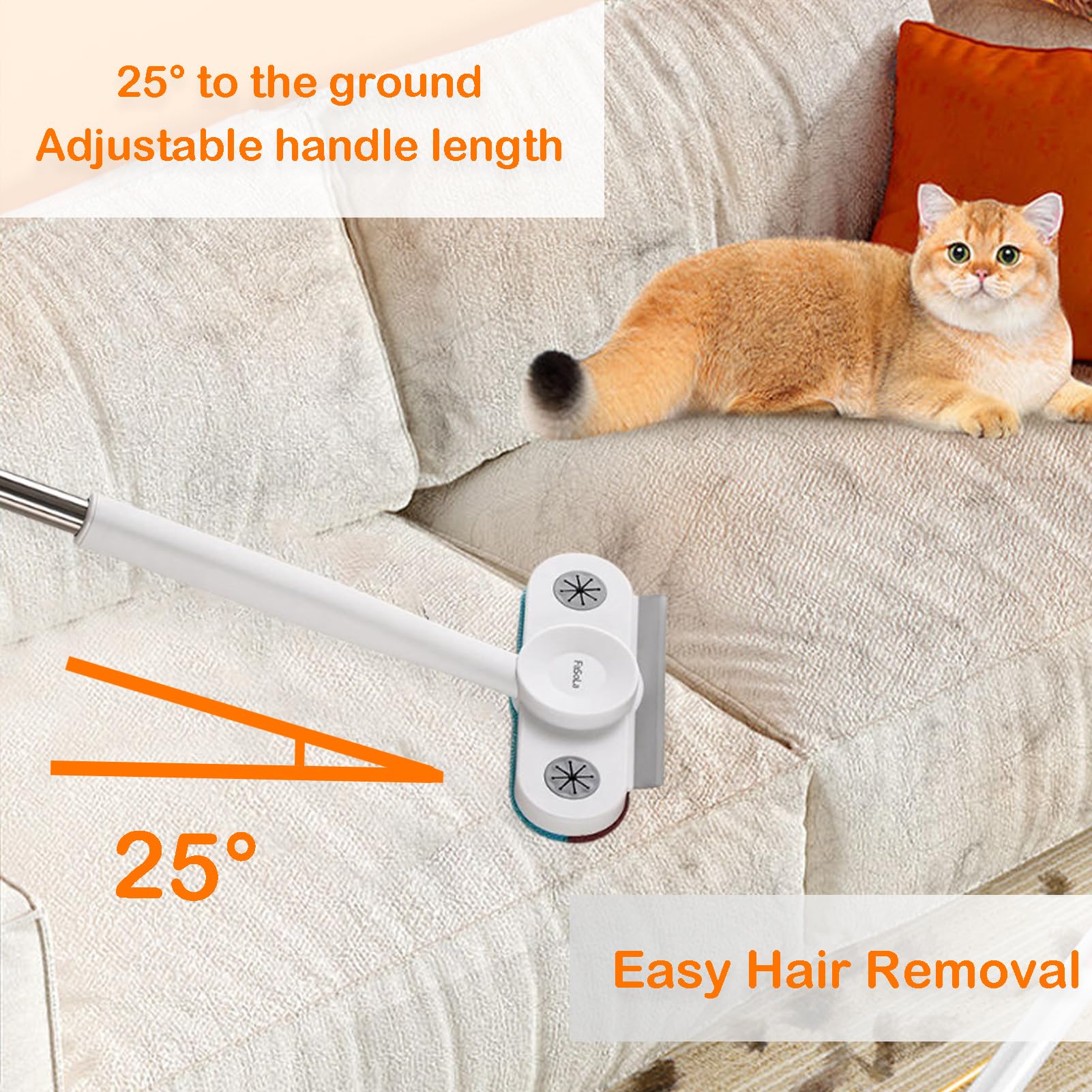 GIBZ Reusable Lint Brush Pet Hair Remover Brush Detachable Cat Dog Hair Removal Brush Comes for Sofas Carpets and Sheets Multifunctional Cleaning Extended Version - Image 3
