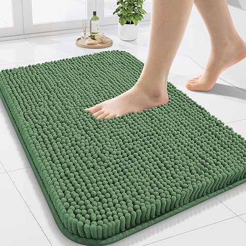 Miniatura 69 de Arotive Alfombras de Baño 30x20, Alfombras de Baño de Chenilla Shaggy Extra Suaves y Absorbentes, Lavables a Máquina con Respaldo de Goma