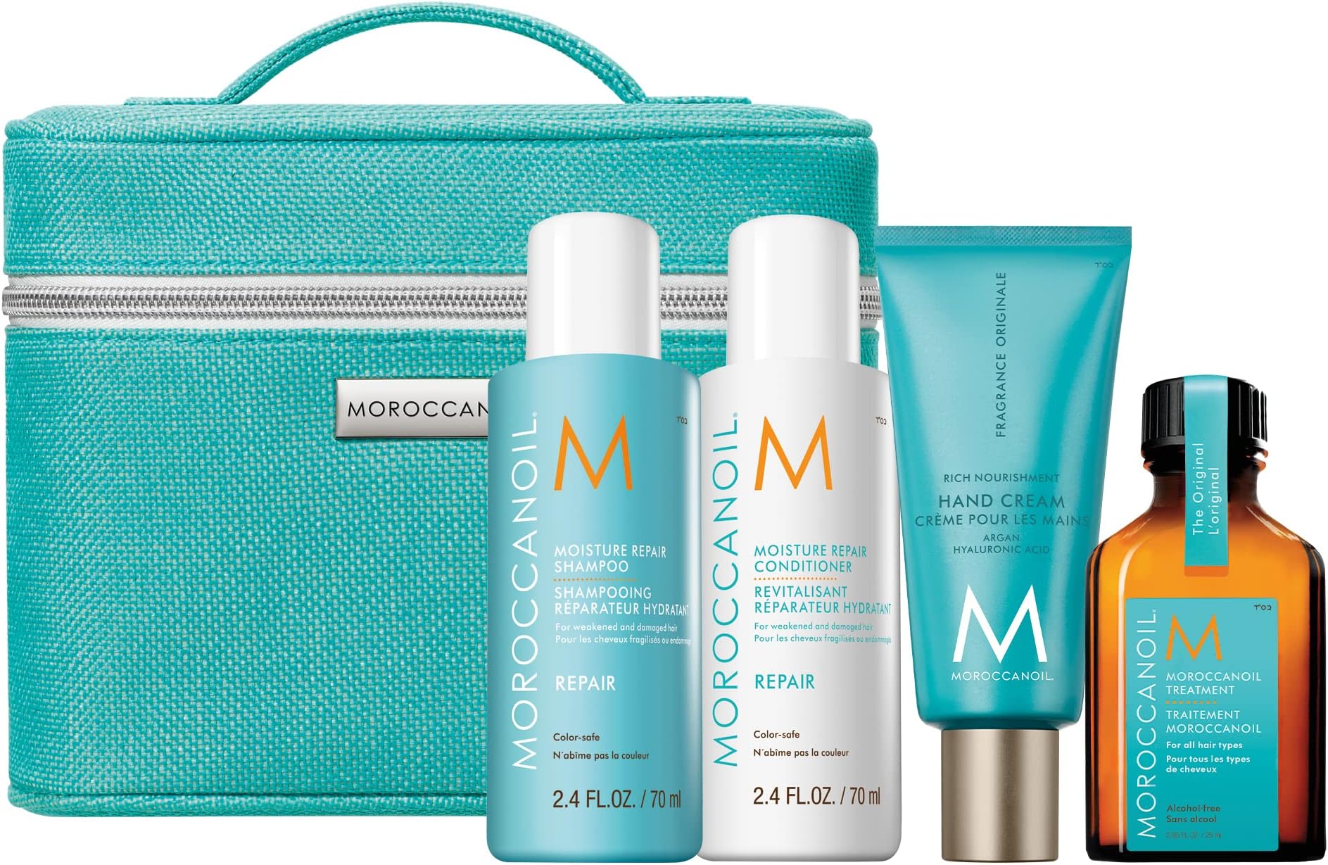 Repair Travel Kit (Moisture Repair Shampoo and Conditioner, Treatment Oil, Hand Cream Fragrance Originale Travel Size Each)