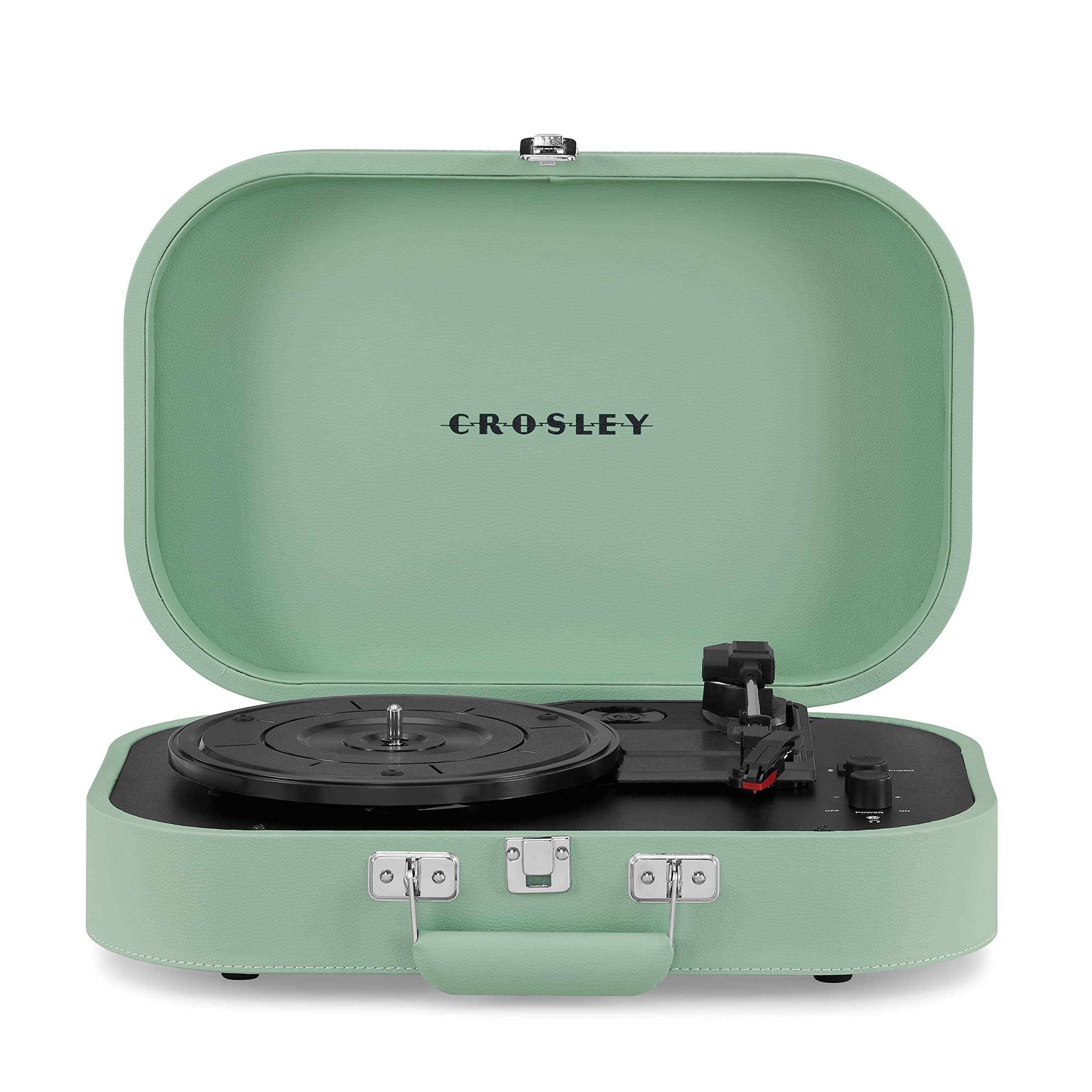 Crosley Discovery Vintage Turntable - Seafoam Green - 3-Speed (33 1/3, 45, 78 RPM) - Built-in Bluetooth & Speakers - RCA Output