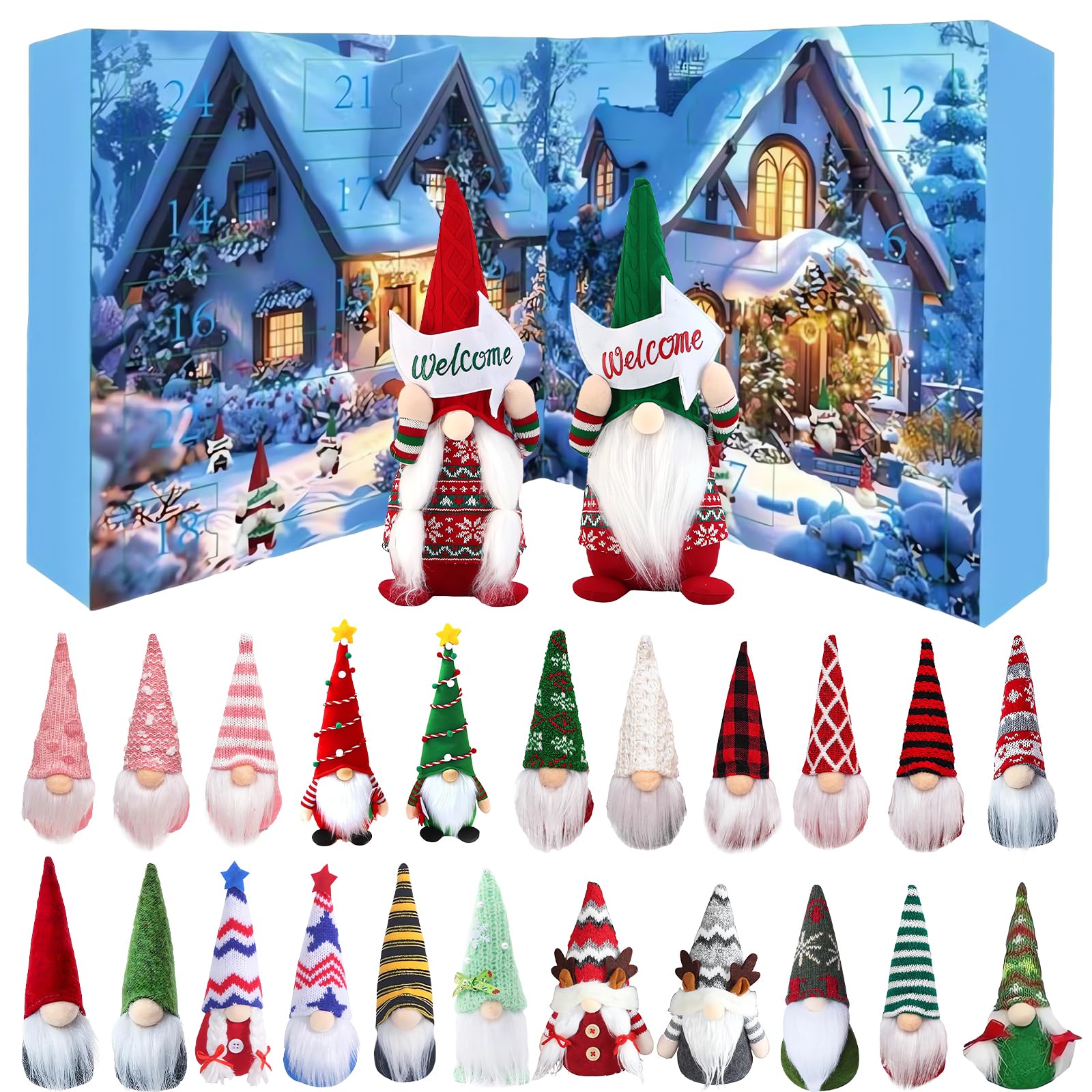 Adventskalender 2025 - 24-delige Feestelijke Kerst Aflaatkalender