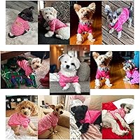 Vista 27 de Jecikelon - Ropa para mascotas, suéter suave, cálido y grueso, suéter de invierno para perros (talla S, color gris)