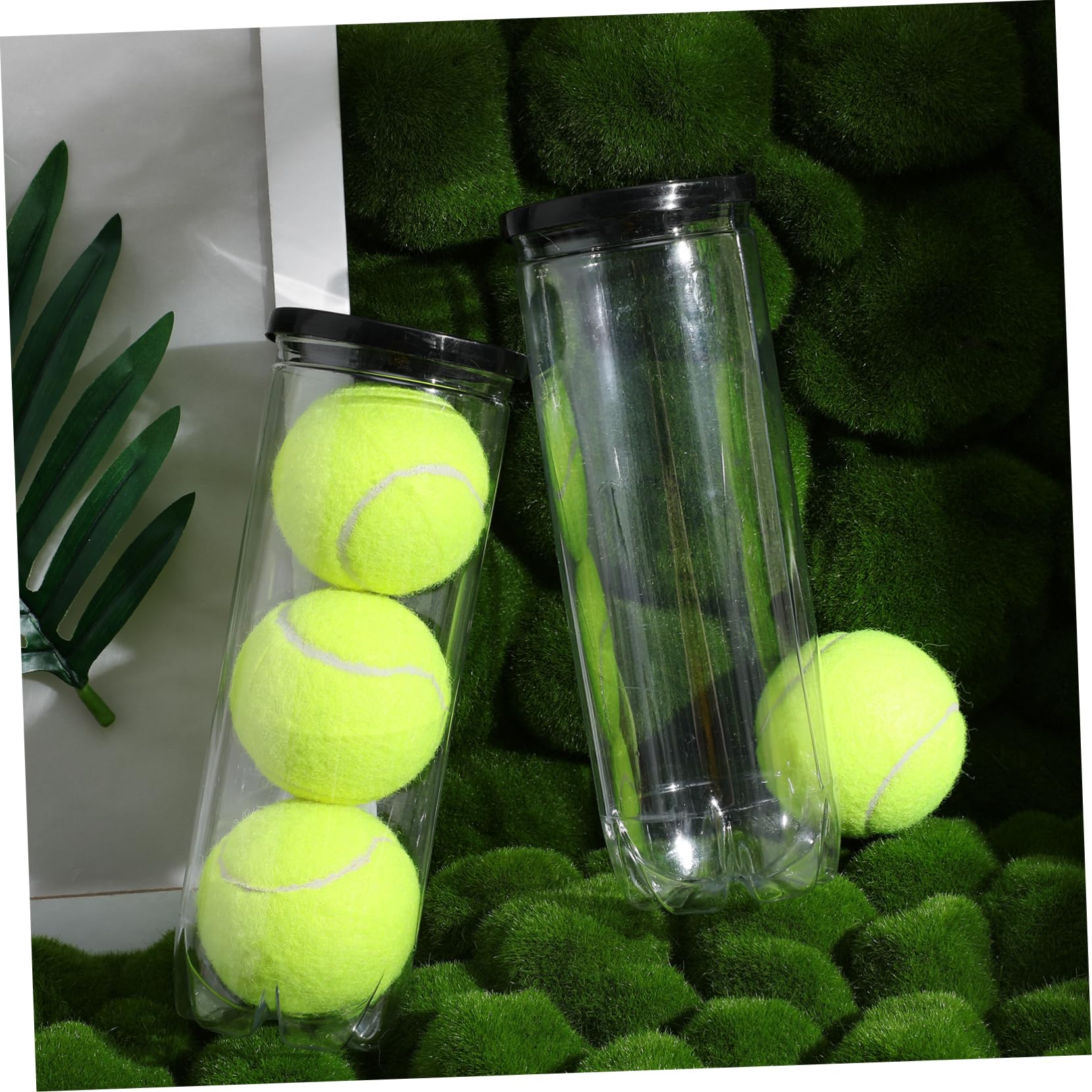BESTonZON PVC Tennisballhalter Transparent Mit Deckel Tragbarer Organizer Für Tennisbälle Praktische Sportaufbewahrung Für Tennisenthusiasten