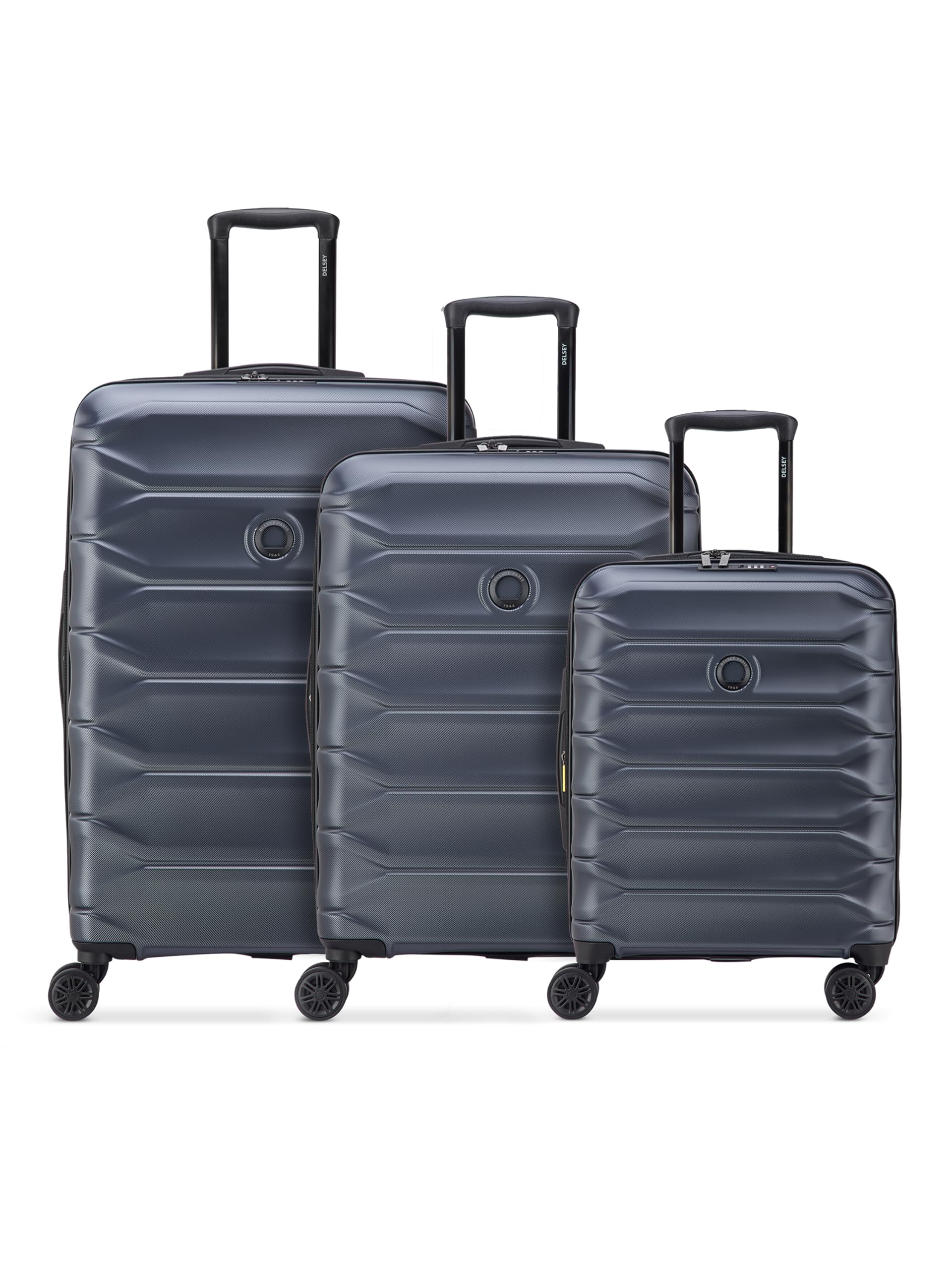 DELSEY _Meteor_Parent, Bleu océan., 3-Set (S/M/L), Bagages rigides