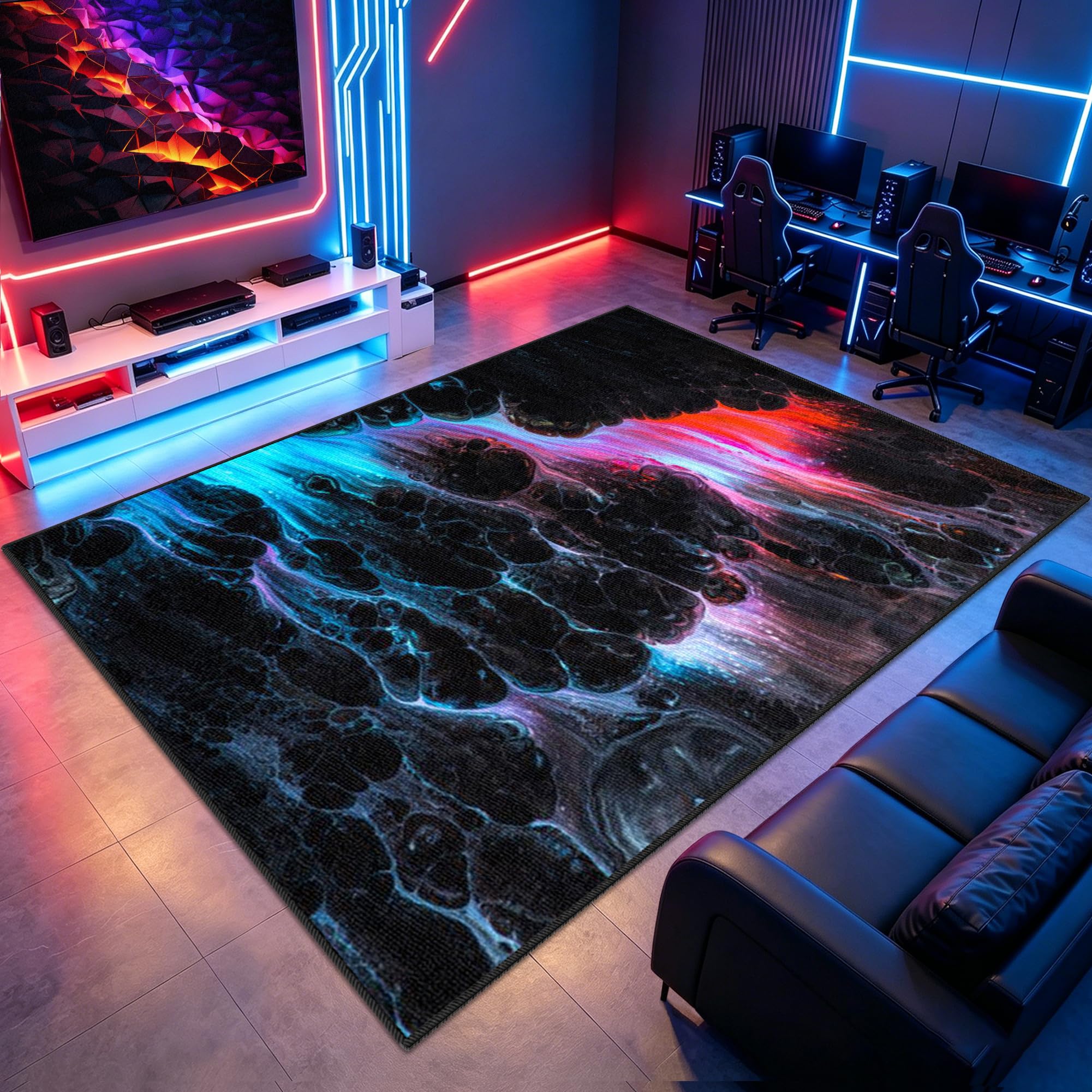 Tapis de sol esports antidérapant et tapis de chaise gaming