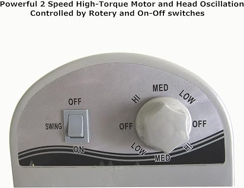 Miniatura 2 de Optimus F-4208 Ventilador oscilante de alta velocidad de grado industrial de 20"