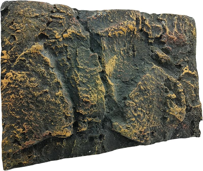 Fundo 3D para Terrário em PU com Textura de Rocha Hamiledyi 43,94 x 29,97 x 3 cm