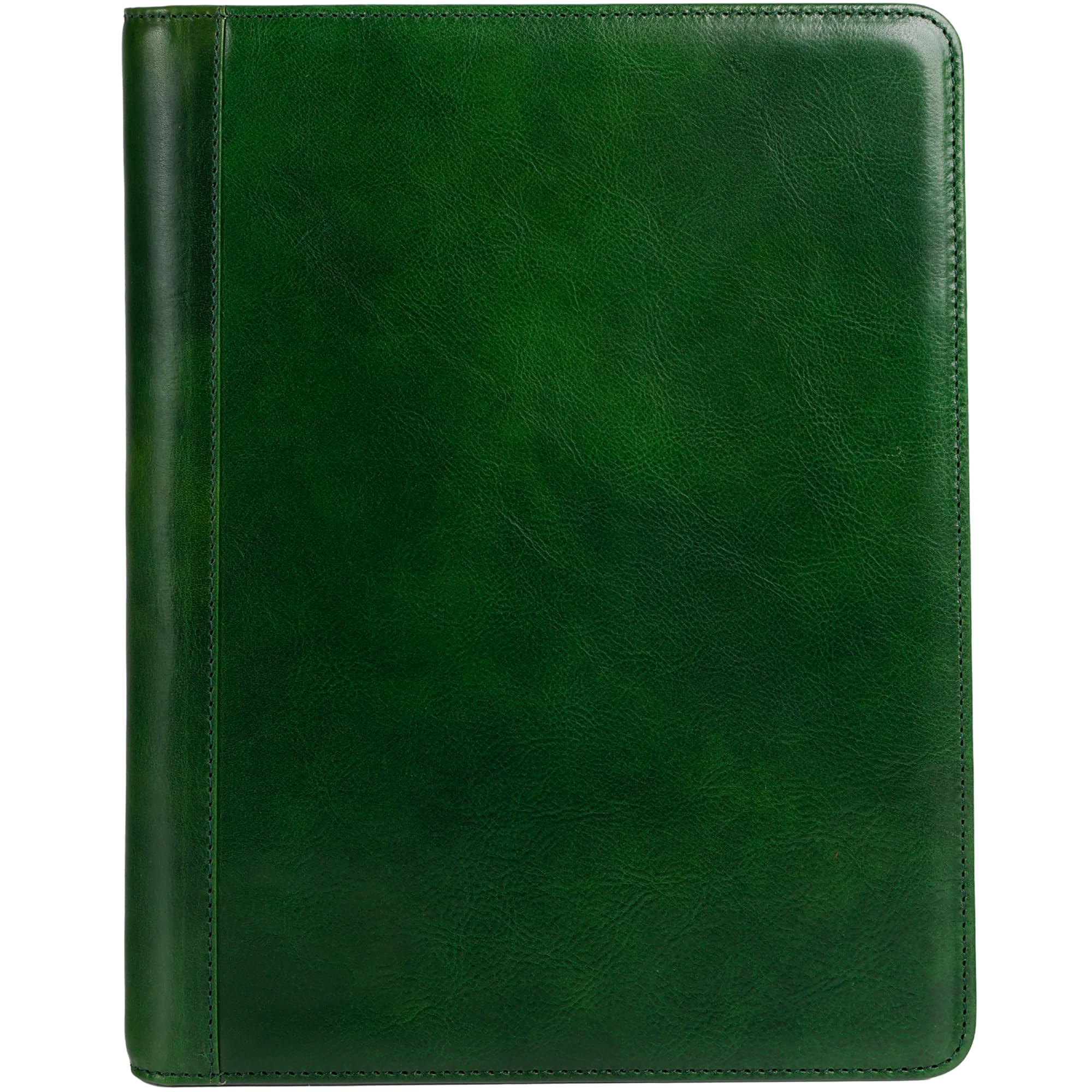 Time Resistance Leather Portfolio – Tablet size Leather Document Case – Small Briefcase (Green)