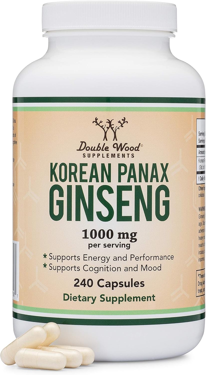 Ginseng Capsules (Korean Red Ginseng Extract, Panax Ginseng