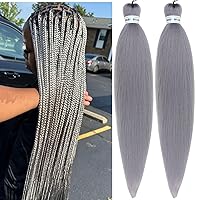 Vista 172 de Cabello trenzado para niños preestirado de 16 pulgadas, color negro, Yaki ez, trenzado para niños, trenzas sin nudos