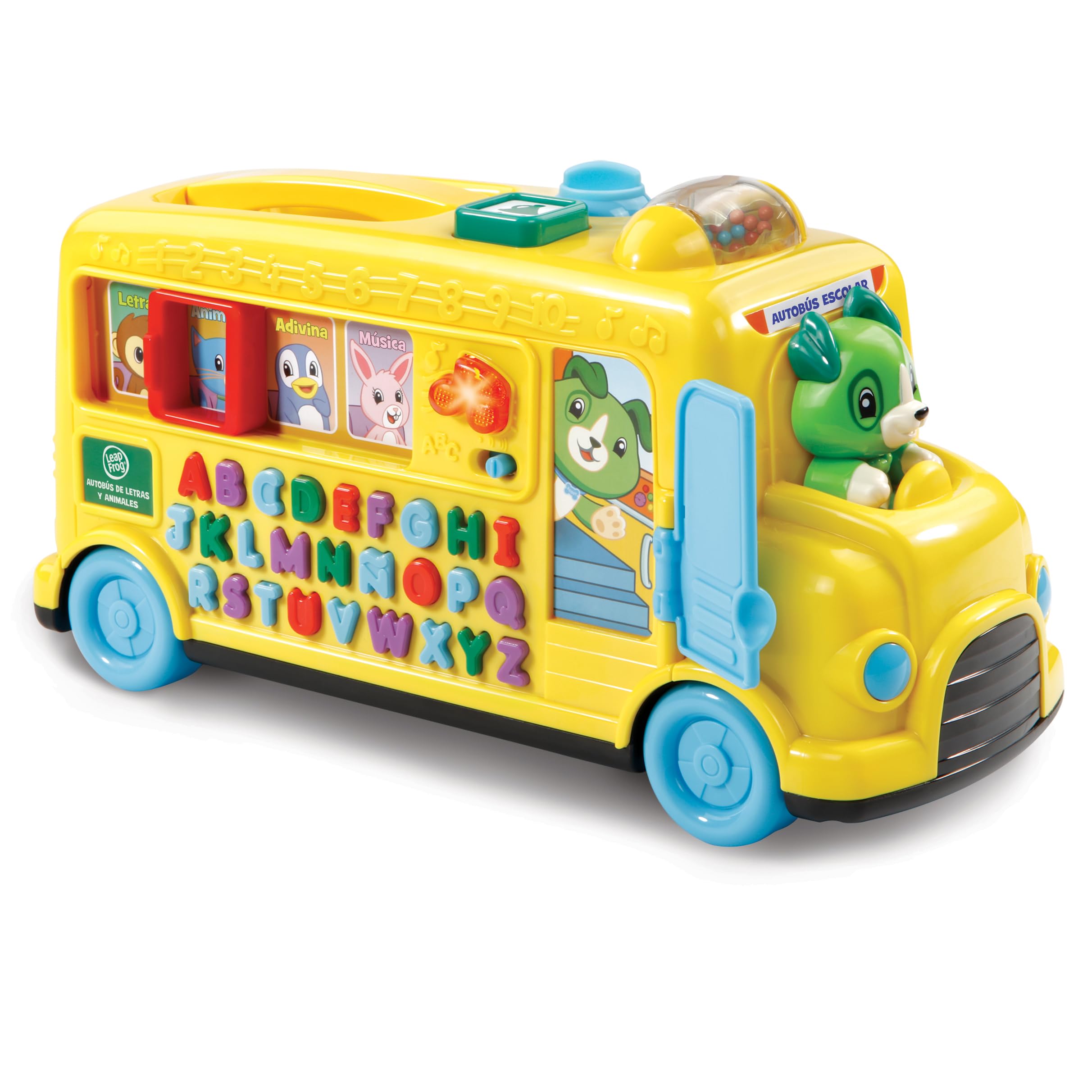 VTech Leapfrog Autobús de Letras y Animales, Juguete Interactivo para niños +1 año, Aprende a Leer, el Alfabeto, Versión ESP