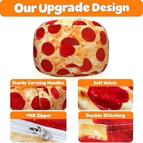 Miniatura 102 de Lukeight - Puf de almacenamiento de animales de peluche para niños, con cremallera para organizar habitaciones de niños pequeños y niños (terciopelo