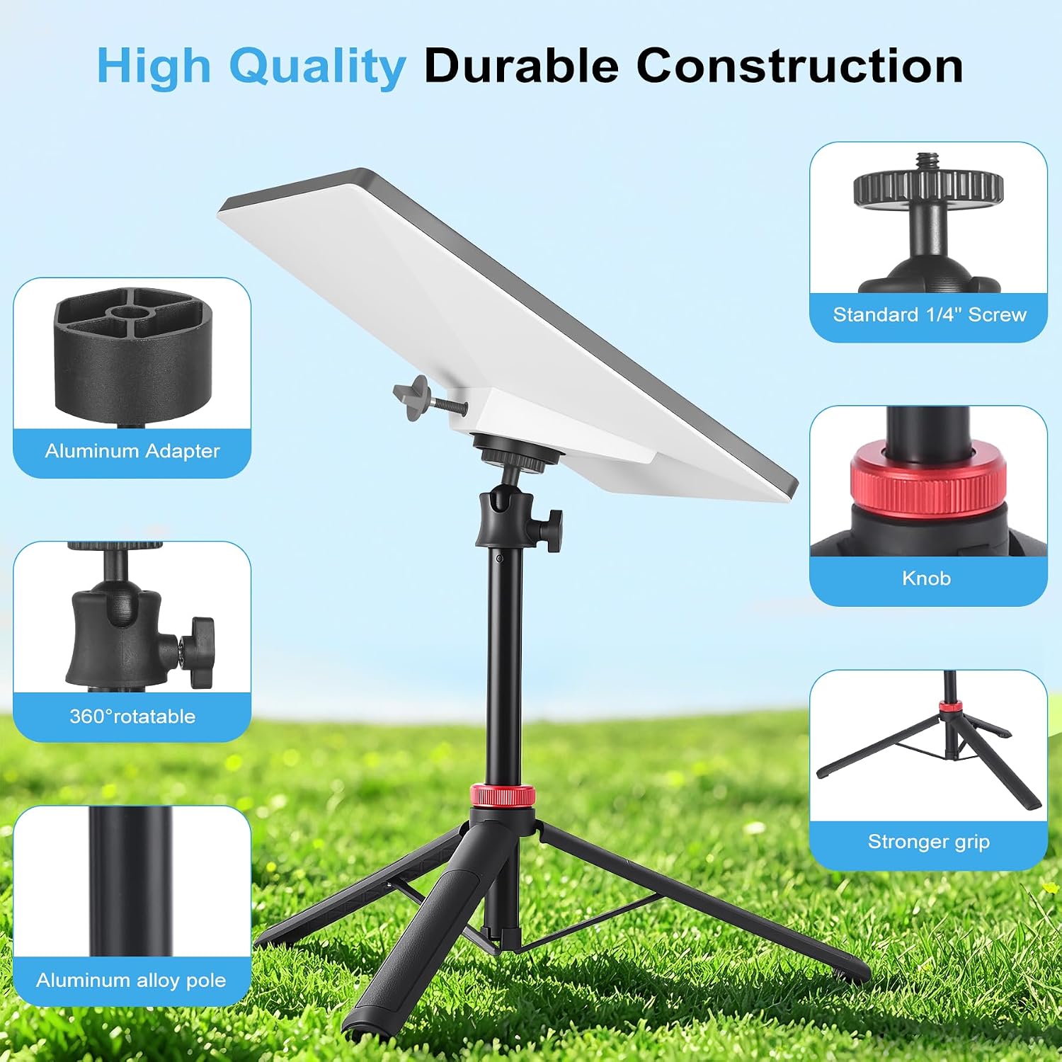 Starlink Mini Tripod Mount 360°Adjustable Tilt Stand,for RV Travel, Camping | For New & Old Starlink Mini Models Portable Tripod Mount ,with Aluminum Alloy Adapter Compatible with Starlink Mini Satellite