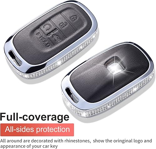 Miniatura 3 de SHANGHONG Funda para llavero Honda con llavero, funda de repuesto para llavero de diamantes de imitación, compatible con llave inteligente Honda