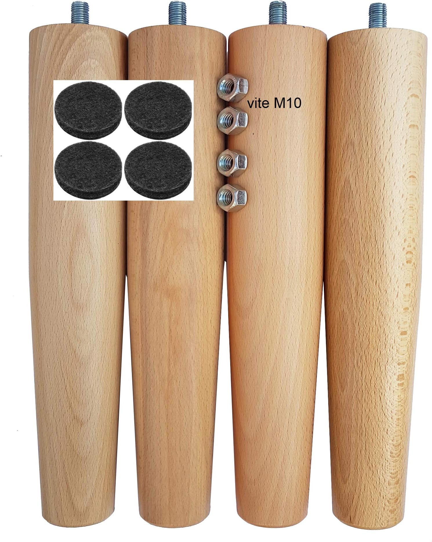 piedi in legno per letto
