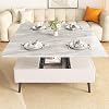 Dining Table, Elevating Type, Multi-functional Table, Dining Table Low Table, Elevating Type, Dining Table with Shelf
