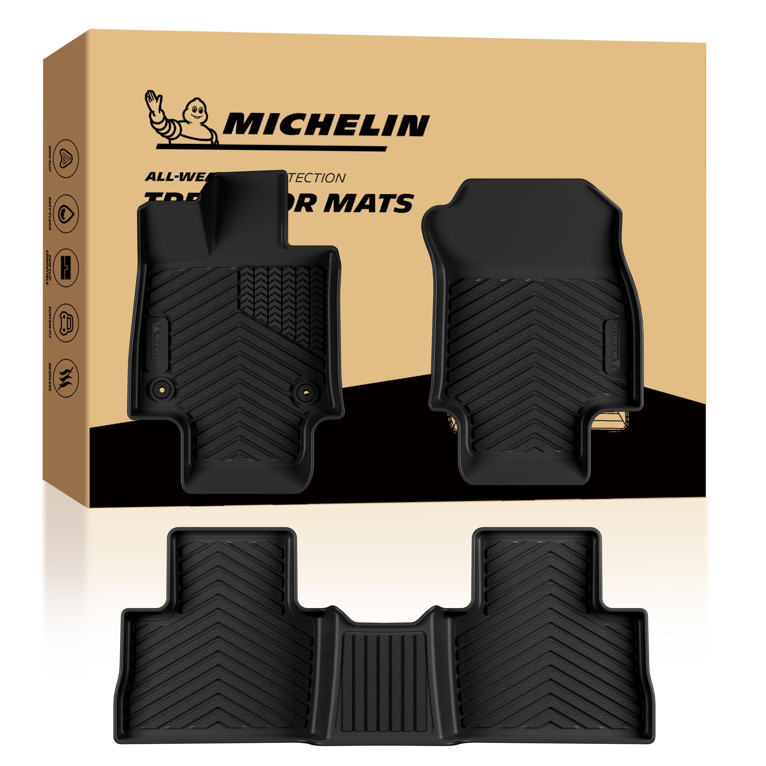 Michelin Vehicle Mats for 2019-2025 Toyota RAV4 Gas (3 Piece)