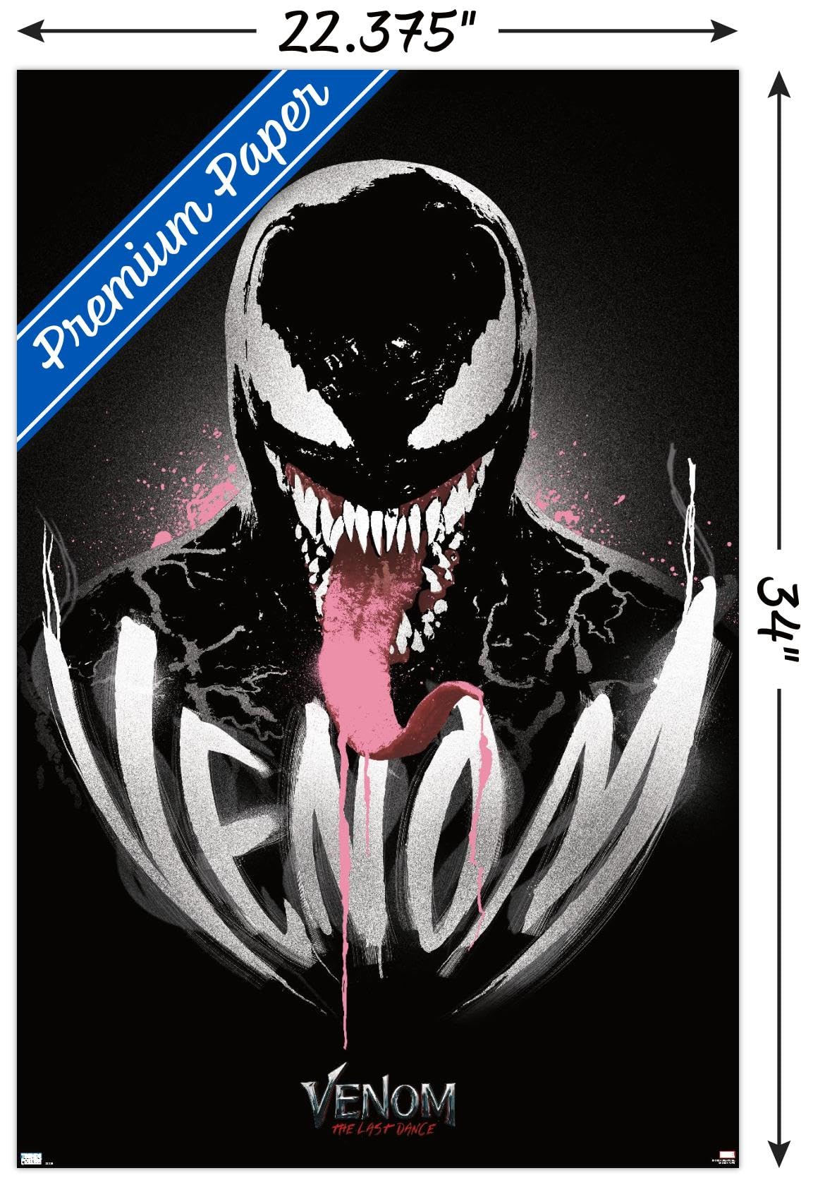 Amazon.com: Marvel Venom: The Last Dance - Venom Wall Poster, 34L