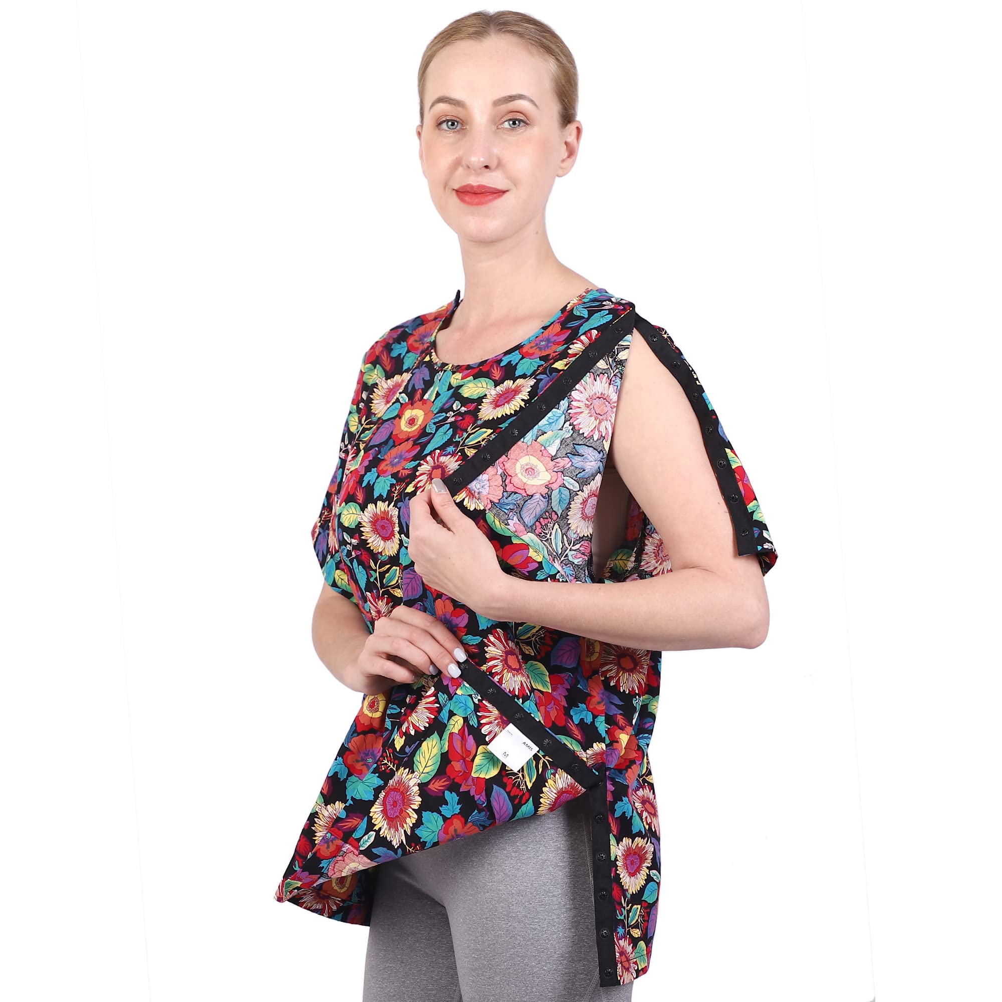 TOMMHANES AMISGUOER Post Surgery Shirt Shoulder Surgery Rehab Clothes Mastectomy Shirts Rehab Examinations Shirt