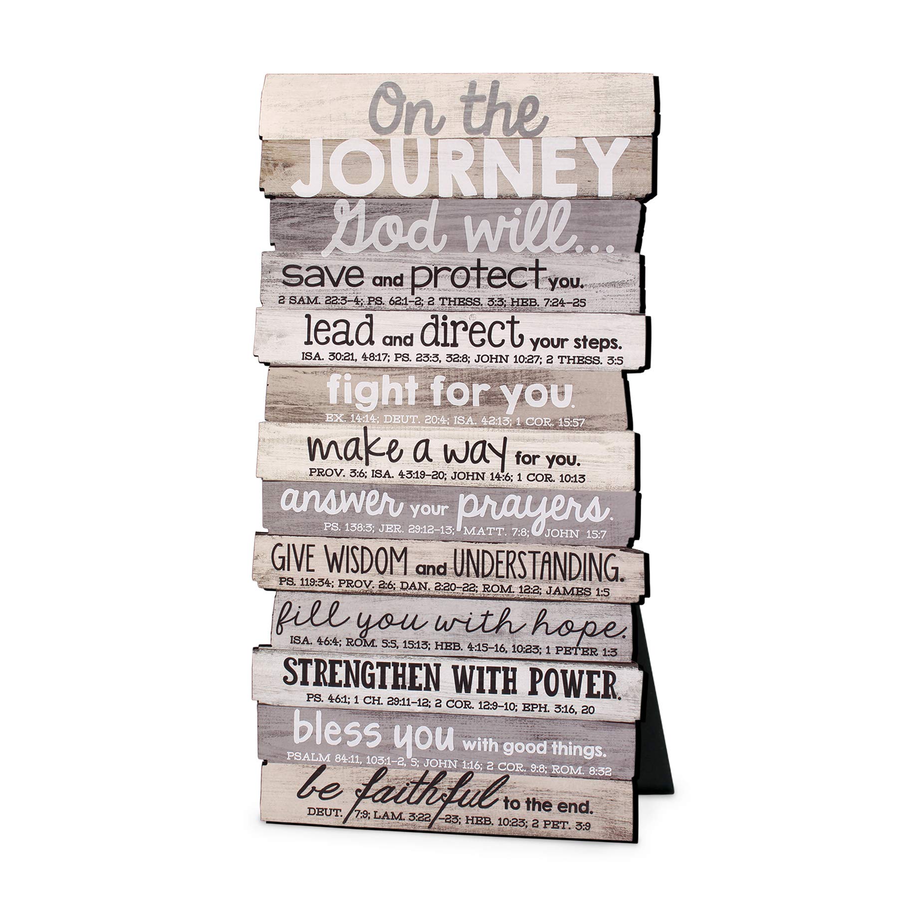 Lighthouse Christian Products Journey 5 x 10 Stacked Wood Desktop/Wall Plaque