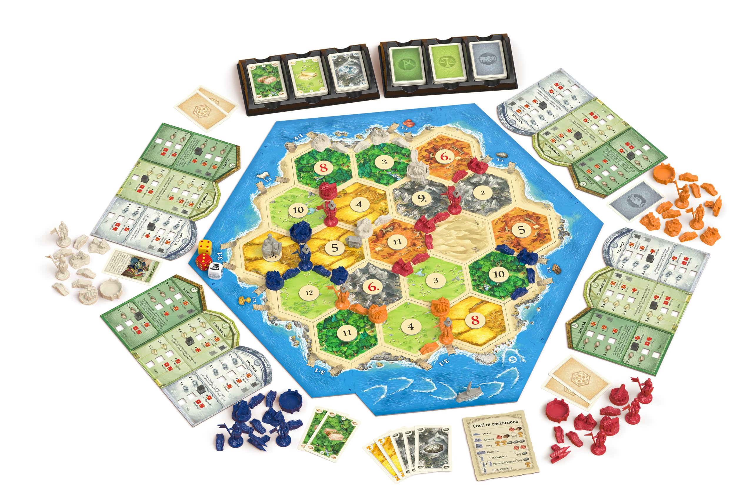 Giochi Uniti - CATAN Relaunch: Città e Cavalieri – Gioco da tavolo, 3-4 Giocatori, 10+ Anni, GU824, Edizione italiana