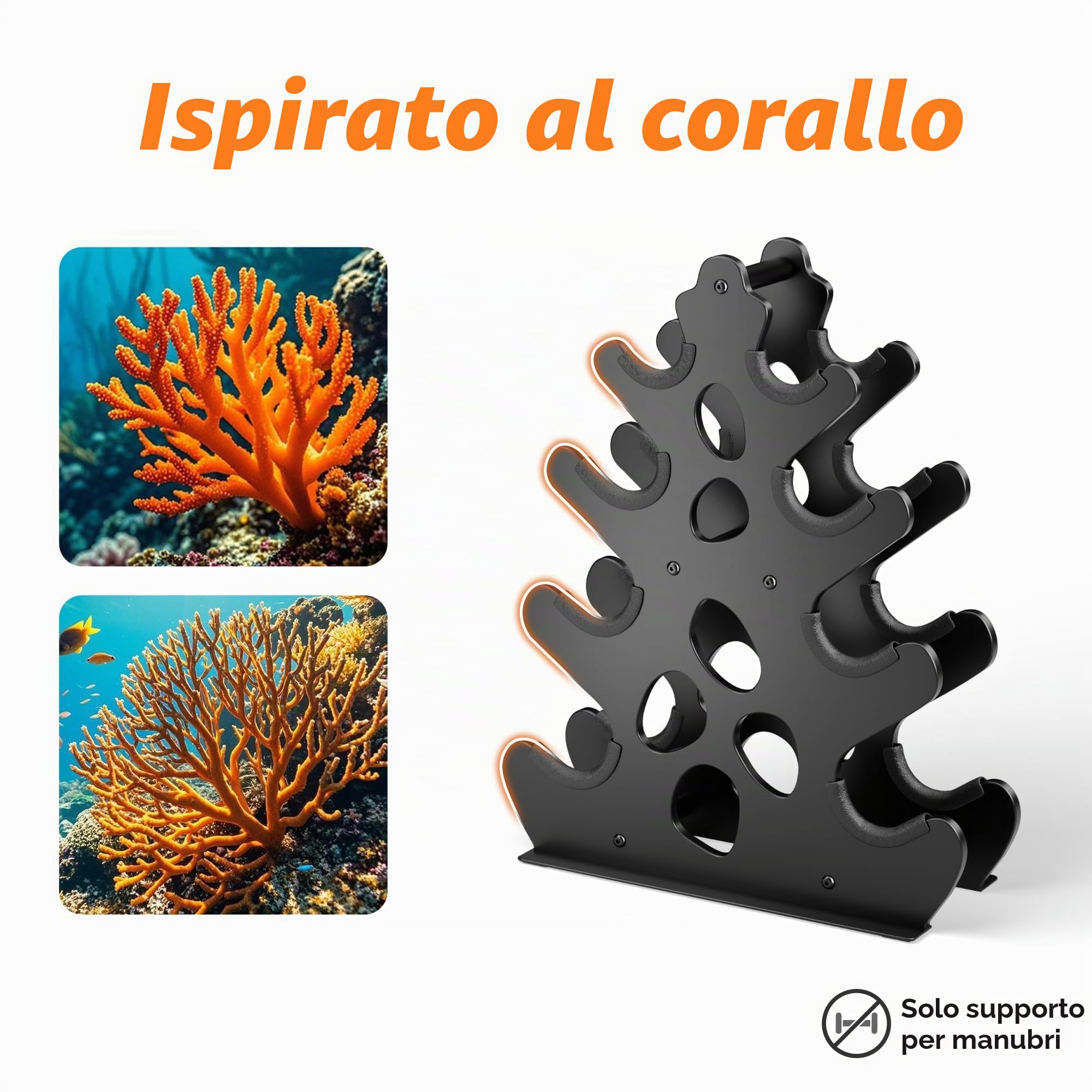 Porta manubri, Rack pesi per palestra domestica, Supporto manubri per pesi liberi
