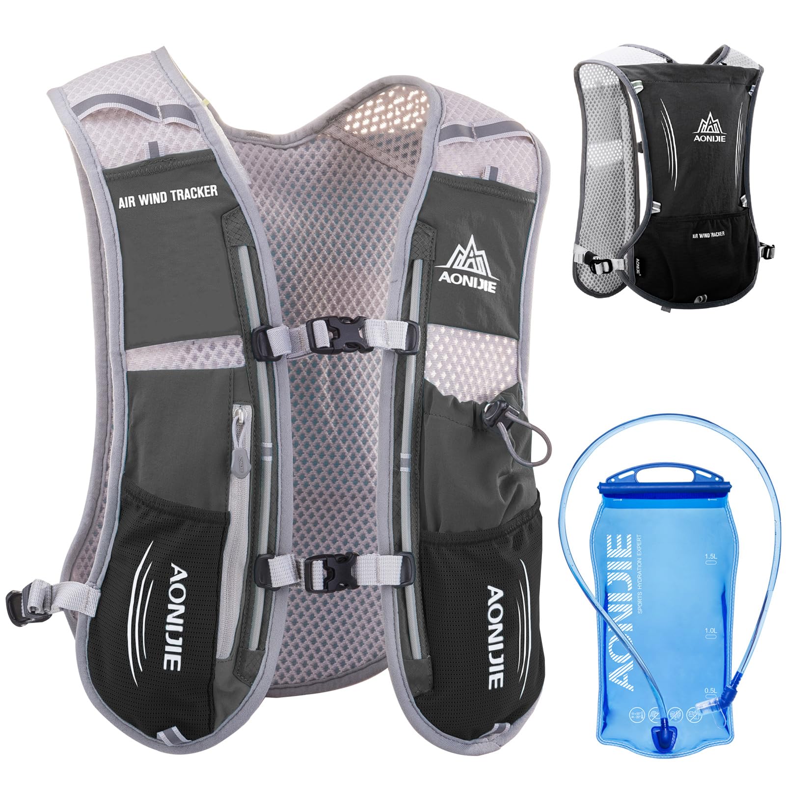 Azarxis Sac à Dos Hydratation 5L Gilet de Course Léger pour Homme Femme Marathoner Running Trail