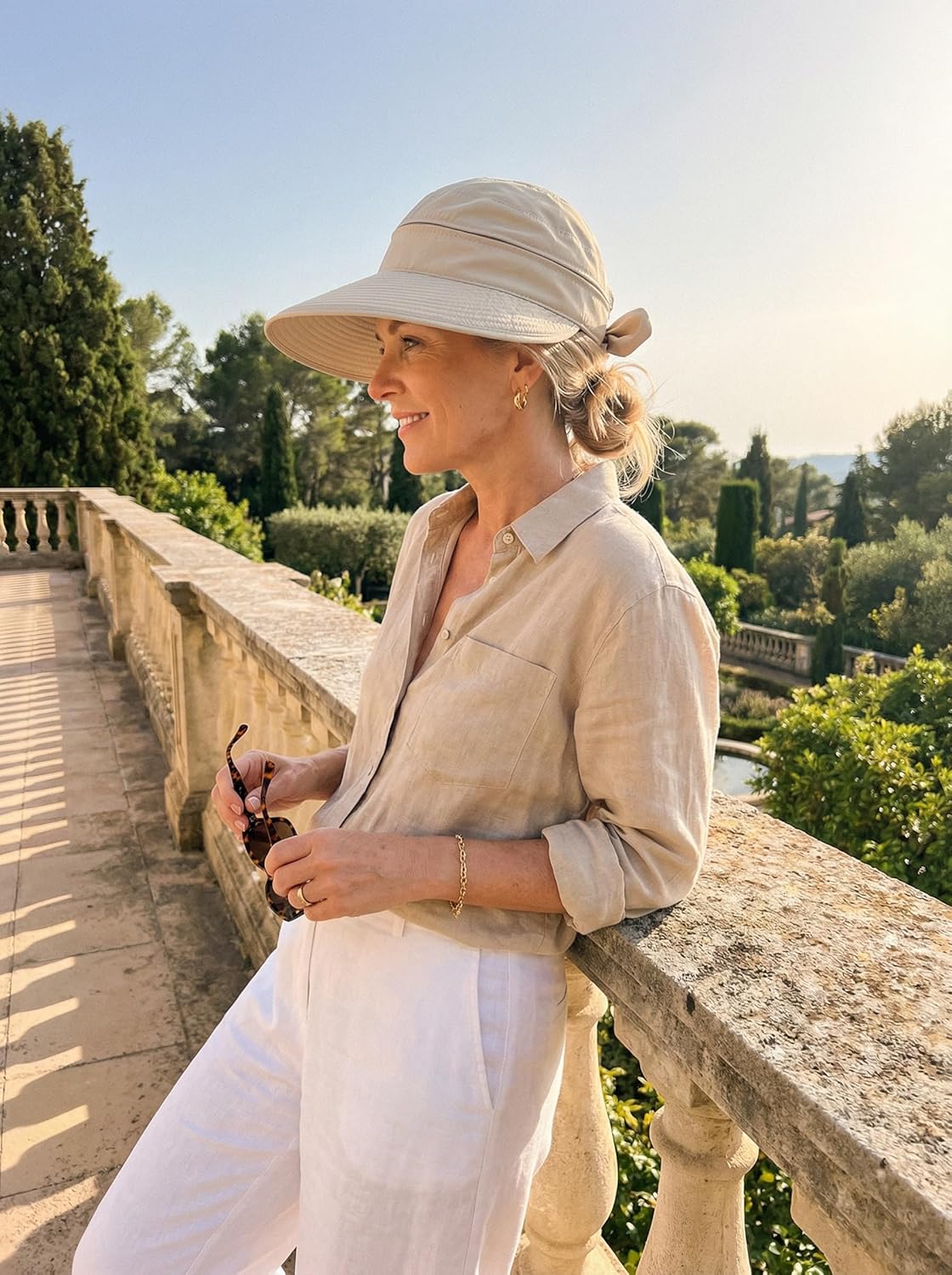 2-in-1 Women’s Sun Visor Sun Hat Zipper Off Ponytail Friendly, Lightweight Quick Dry, Summer UV Protection - Image 2