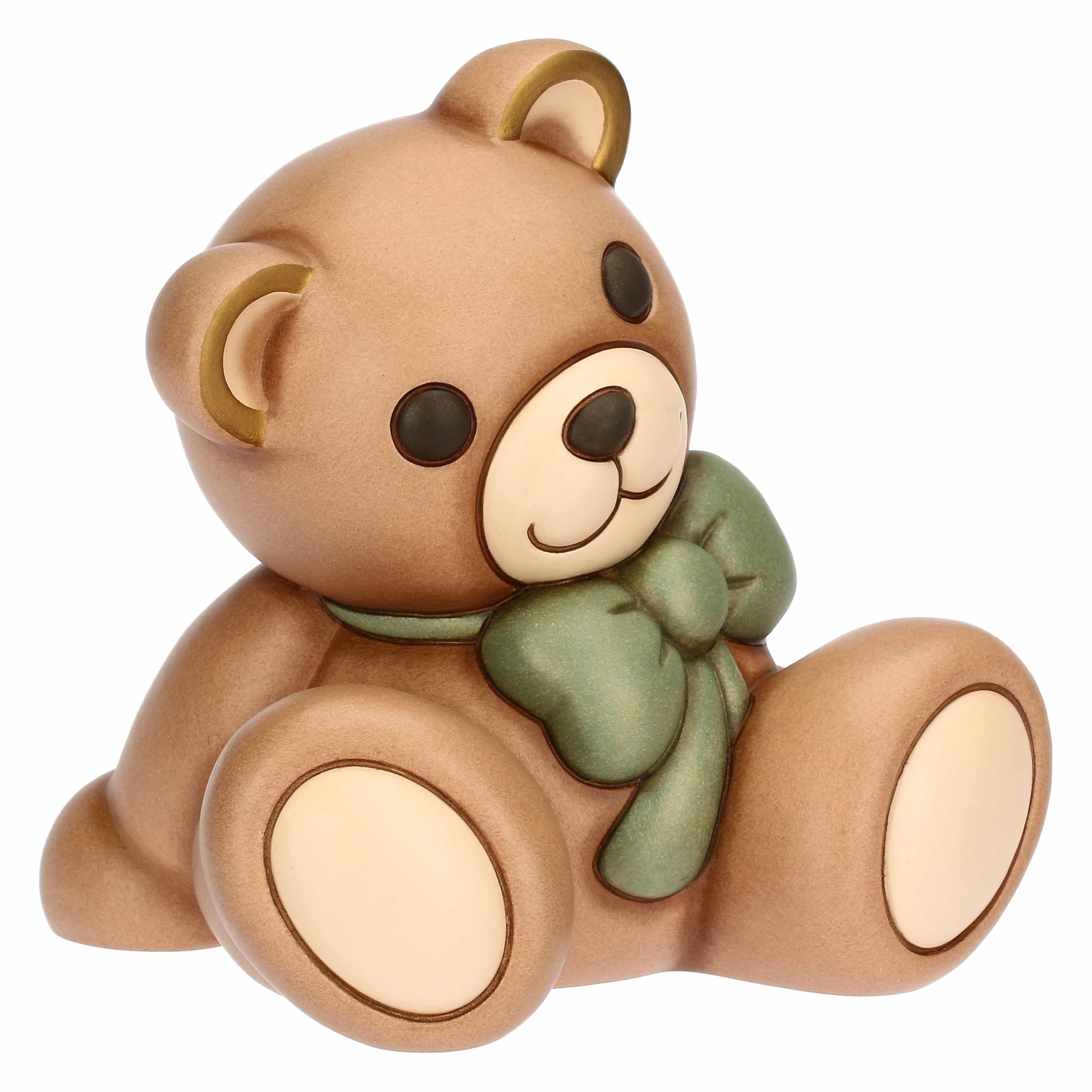 Thun Teddy con Fiocco, Grande, Ceramica, Collezione Altro novità 2025, 16,9 x 15,1 x 17,3 cm