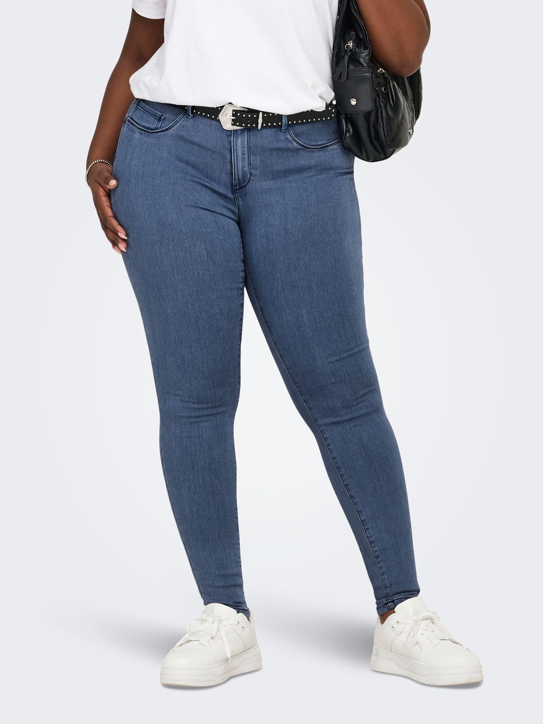 Only Carmakoma Carthunder Push Up Reg Skinny Jeans Noos - Jean Skinny - Skinny - Femme