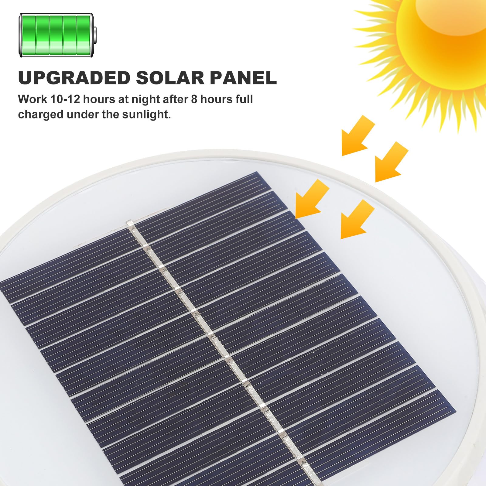 Toddmomy Bola Solar Exterior Jardin Iluminación y Carga Solar para Postes de Acero Inoxidable en Terrazas y Jardines Color Aleatorio