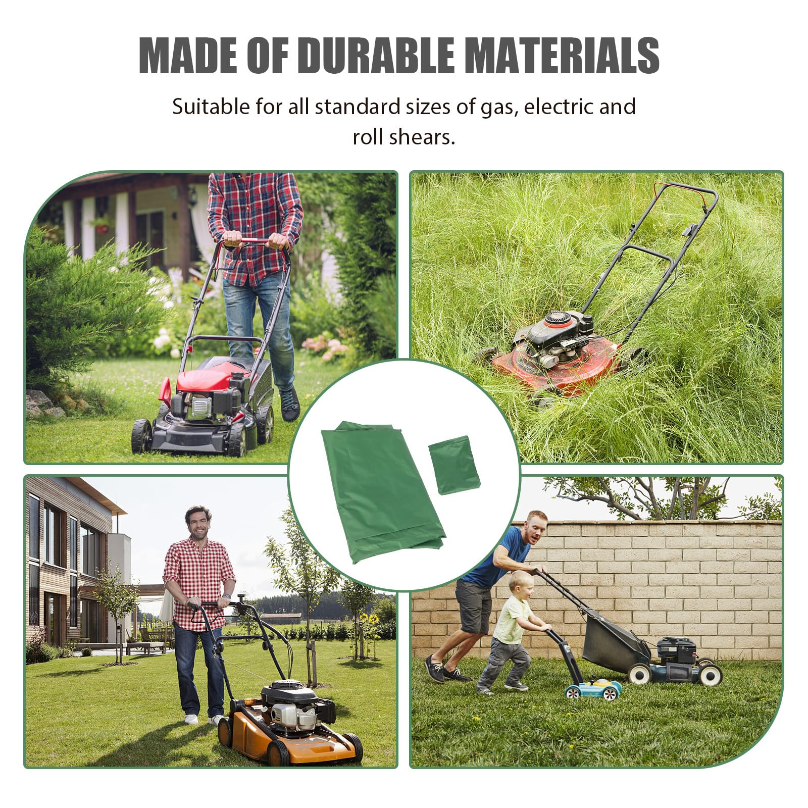SOIMISS Cubierta para Tractor Cortacésped y Funda Protectora para Cortacésped al Aire Libre, Diseño Plegable de Tela Oxford 193X112X64 CM Resistente a Lluvia y Sol