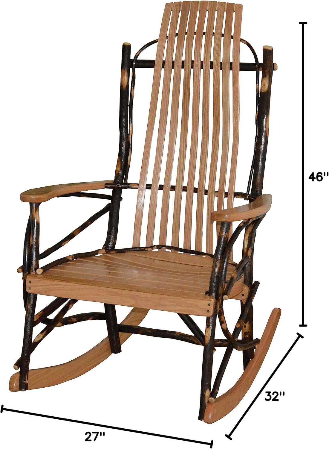 Hickory 9-Slat Rocker, Natural Finish