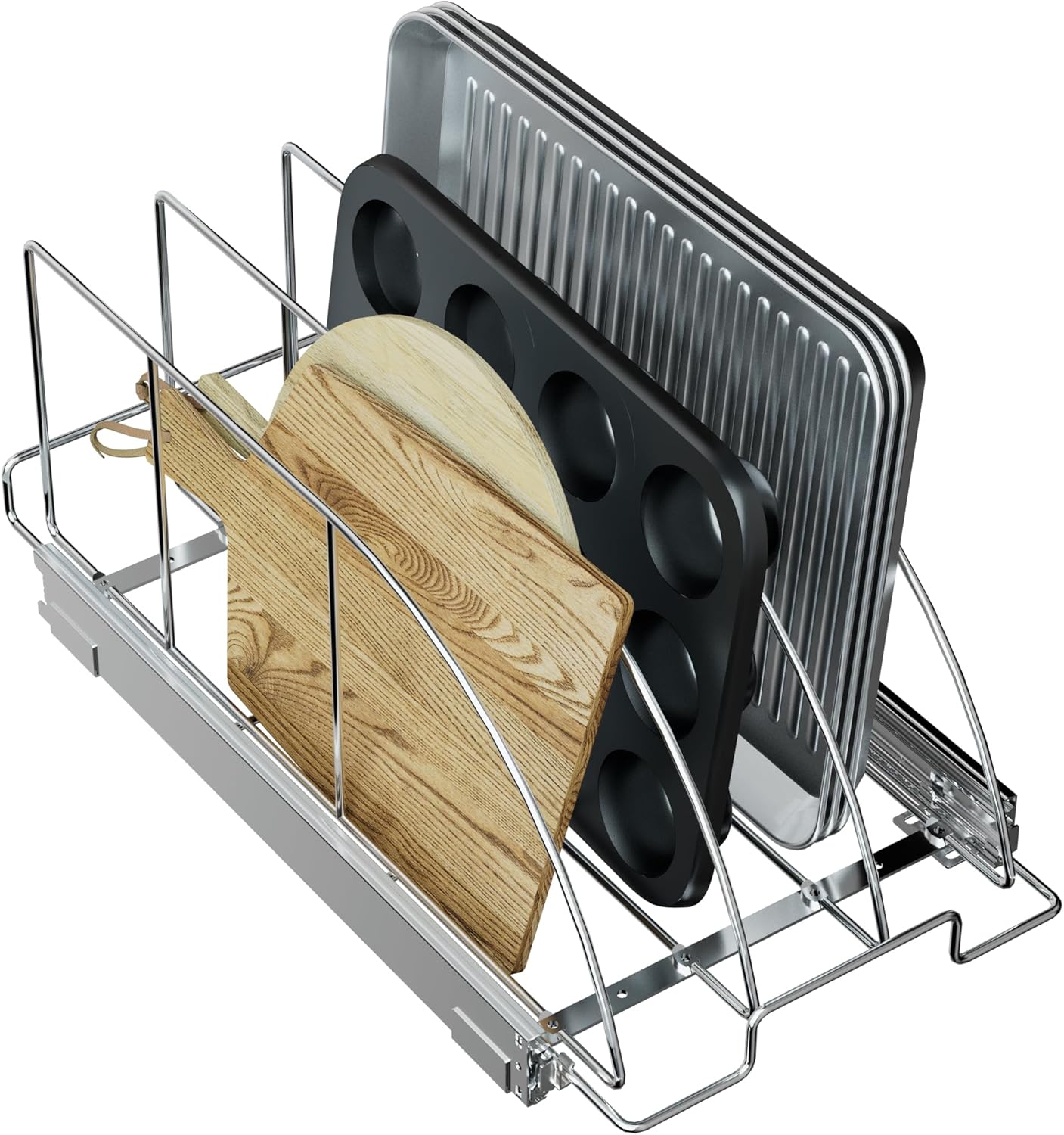 ROOMTEC Pull Out Organizer for Cookie Sheet, Cutting Board