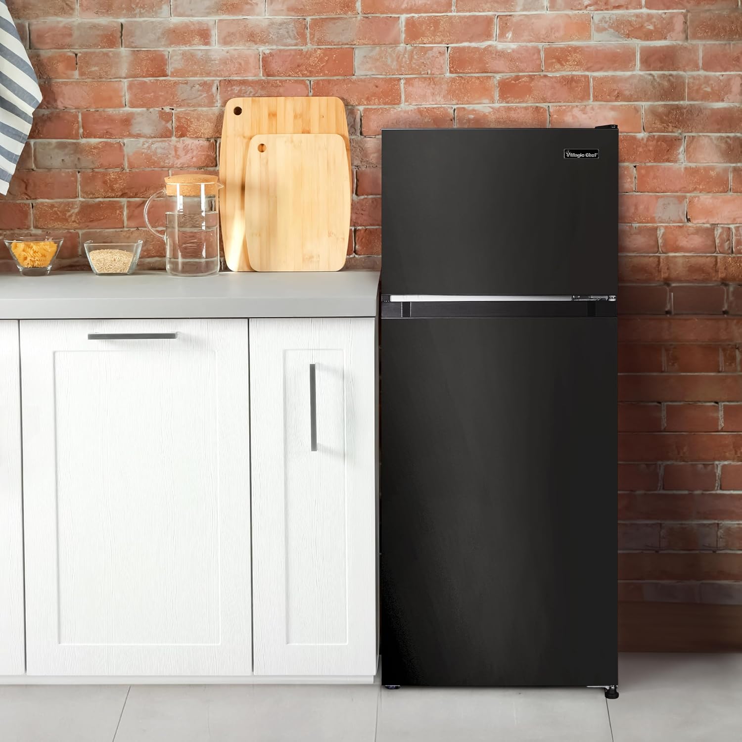 Magic Chef 18.5 in. W, 4.5 cu. ft. 2-Door Mini Refrigerator, with Freezer in Black