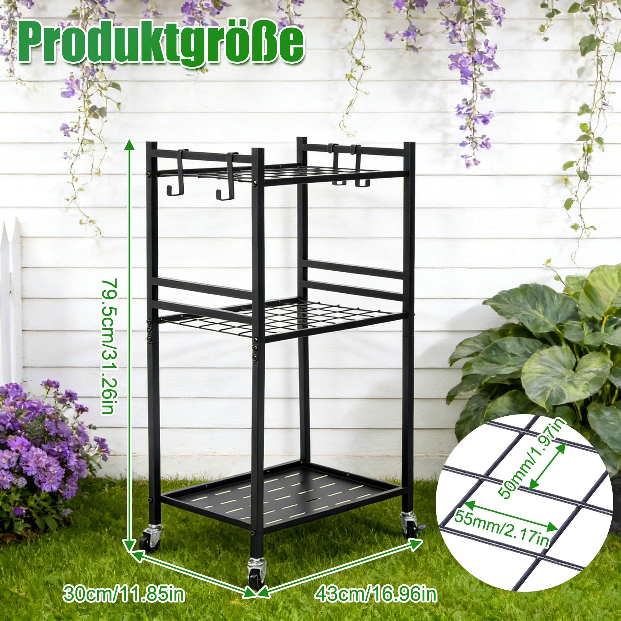 ohbien Rangement pour outils de jardin