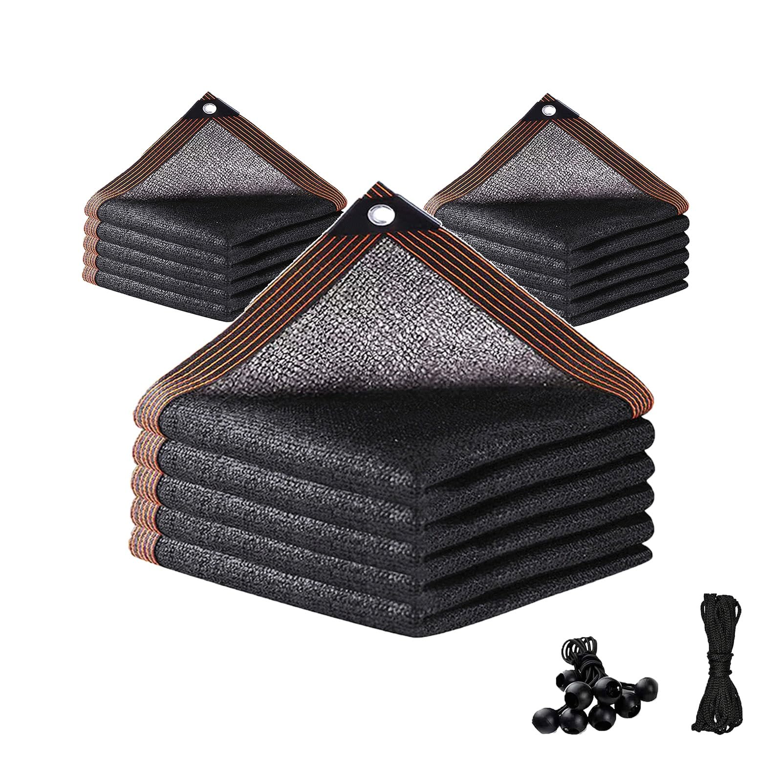 ZJHAHJY 8x8 FT,Durable Mesh Tarp with Reinforced Brass Grommets,Outdoor Black Shades Cover Grommets Black,for Plant Greenhouse Lawn Kennel Chicken Coop