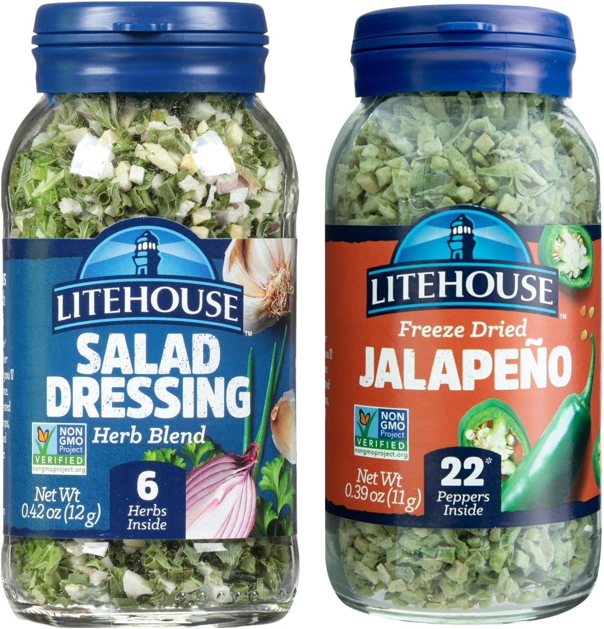 Litehouse Freeze Dried Italian Herb Blend - 0.49oz Jar Of Basil, Oregano, Garlic & More