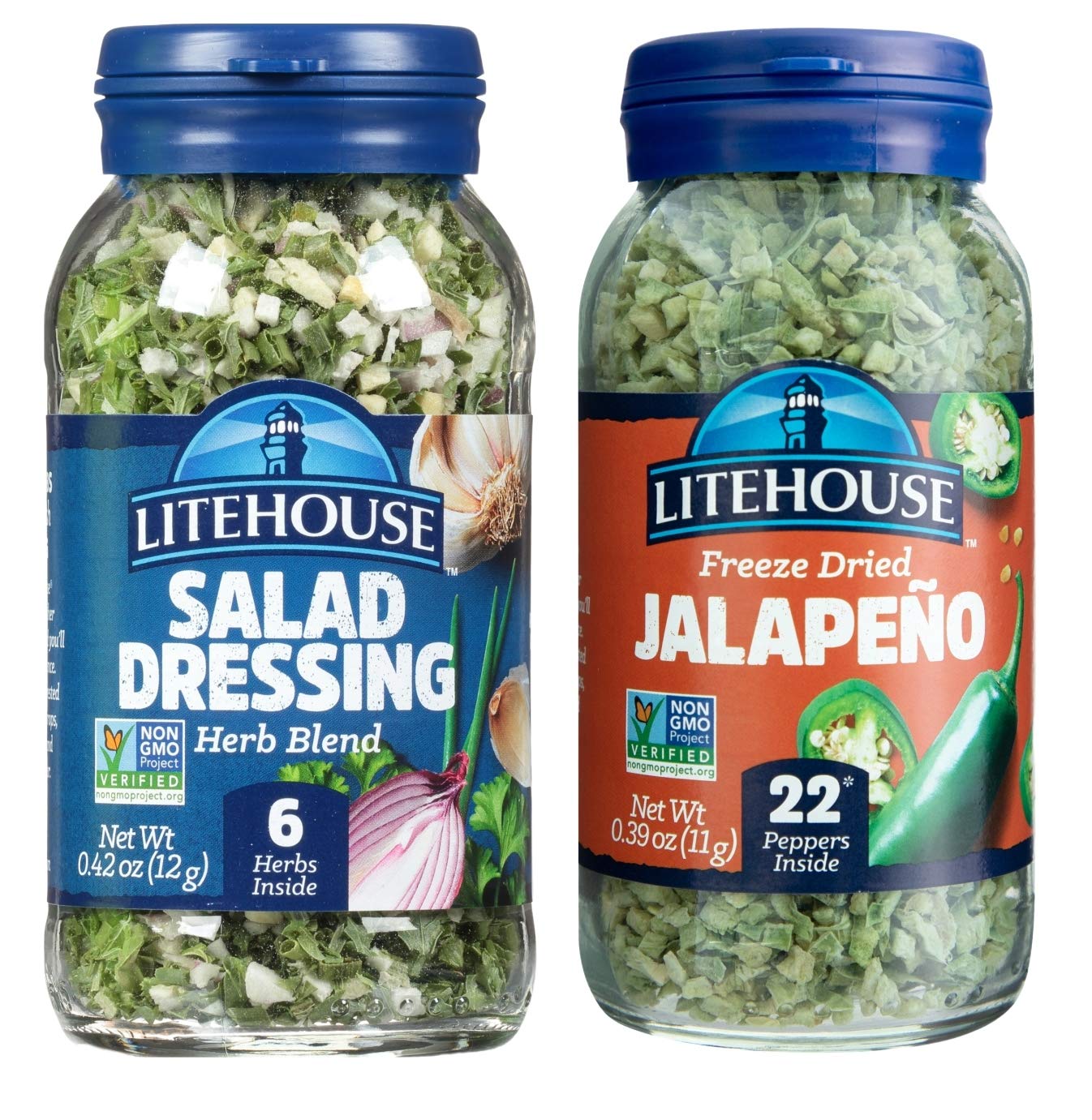 LITEHOUSEFreeze-Dried Fiery Salad Bundle, (Salad Dressing Blend, Jalapeno) - Gluten-Free, Keto Friendly, Non-GMO, Organic Spice - 2-Pack